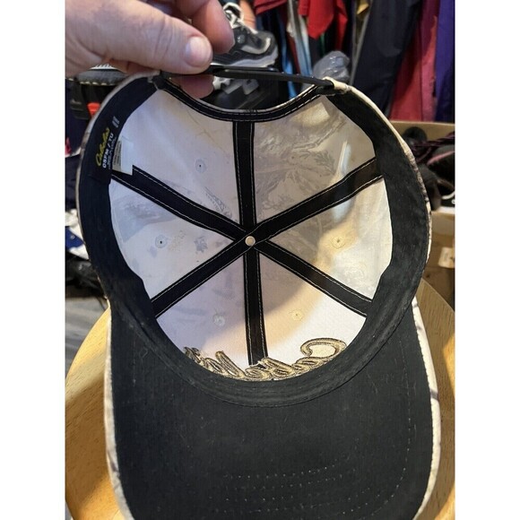 Cabela's Snow Camo Tundra Snapback Trucker Hat Cap Adjustable - Picture 5 of 7